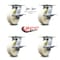 Service Caster 6 Inch Nylon Caster Set with Roller Bearing 4 Brake and 2 Swivel Lock SCC SCC-35S620-NYR-SLB-BSL-2-SLB-2 - alternate 4